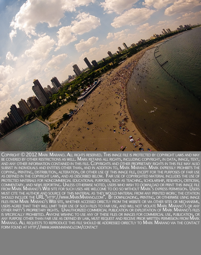 <p>kite flying above north avenue beach in chicago with gopro hd hero2 camera on a late spring day just before summer</p> | 