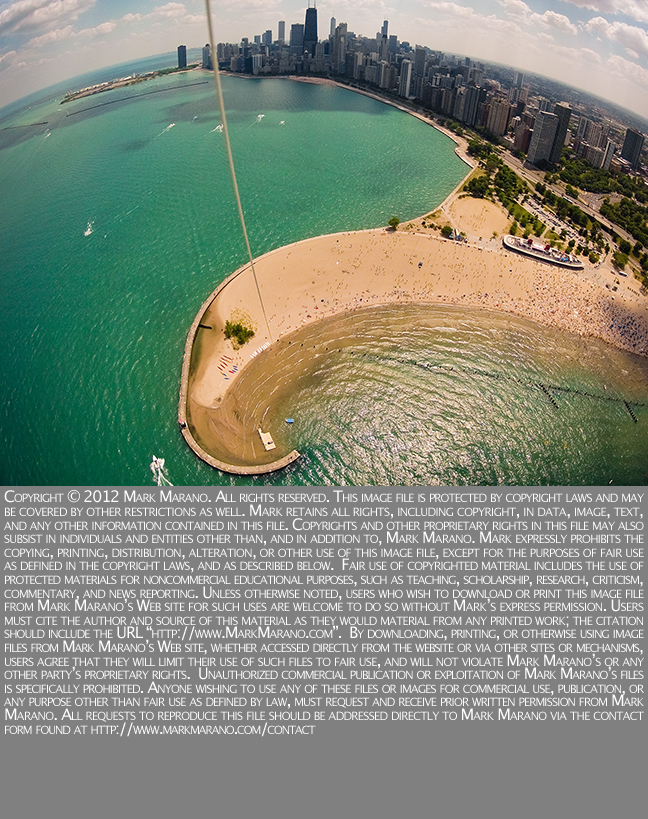 <p>kite flying above north avenue beach in chicago with gopro hd hero2 camera on a late spring day just before summer with views of the chicago skyline and navy pier to the south</p> | 