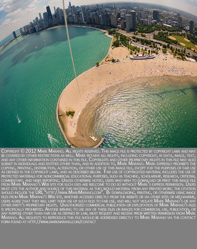 <p>kite flying above north avenue beach in chicago with gopro hd hero2 camera on a late spring day just before summer with views of the chicago skyline and navy pier to the south</p> | 