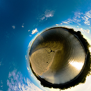 moving little planet, little planet time-lapse movie, stereographic projection movie, moving stereographic projection