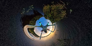 ricoh theta 360 spherical camera on dji phantom quadcopter
